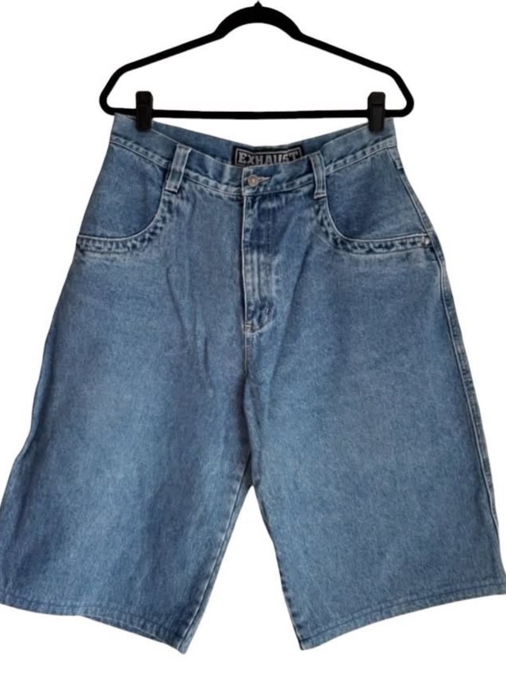Y2K 90s Vintage Denim Jorts Baggy Relaxed-Fit Men's Shorts Jeans Unisex Skater - Picture 2 of 8
